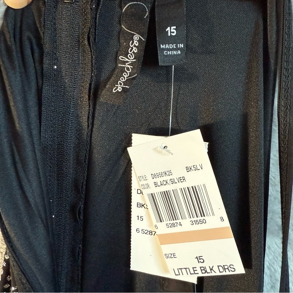 Speechless Dress Juniors 15 Black Silver Glitter Halter Bodycon NWT Holiday NYE - Picture 15 of 16